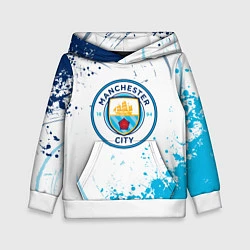 Толстовка-худи детская Manchester City - Футбольный клуб, цвет: 3D-белый