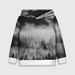 Толстовка-худи детская ТУМАННЫЙ ЛЕС FOREST, цвет: 3D-белый