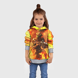 Толстовка-худи детская Doom ART спина, цвет: 3D-меланж — фото 2