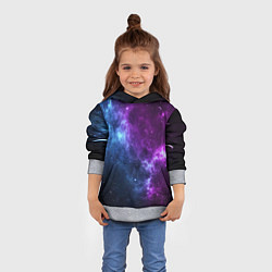 Толстовка-худи детская NEON GALAXY НЕОНОВЫЙ КОСМОС, цвет: 3D-меланж — фото 2