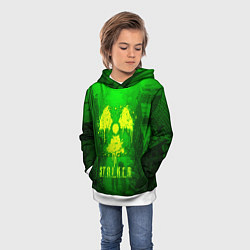 Толстовка-худи детская STALKER LOGO RADIATOIN NEON TOXIC, цвет: 3D-белый — фото 2