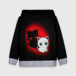 Толстовка-худи детская КОТИК ДЬЯВОЛ KITTY DEVIL, цвет: 3D-меланж