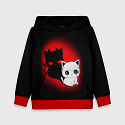 Толстовка-худи детская КОТИК ДЬЯВОЛ KITTY DEVIL, цвет: 3D-красный
