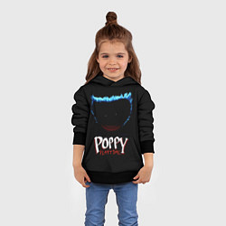 Толстовка-худи детская Poppy Playtime: Huggy Wuggy, цвет: 3D-черный — фото 2