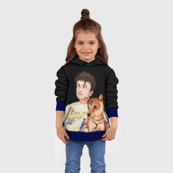 Толстовка-худи детская Бульвар Депо с пёсиком, цвет: 3D-синий — фото 2