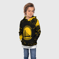 Толстовка-худи детская GOLDEN STATE WARRIORS? , БРЫЗГИ КРАСОК, цвет: 3D-белый — фото 2