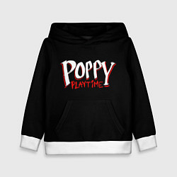 Толстовка-худи детская Poppy Playtime: Logo, цвет: 3D-белый