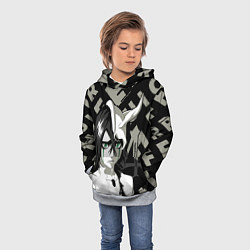 Толстовка-худи детская Улькиорра Ulquiorra Bleach, цвет: 3D-меланж — фото 2