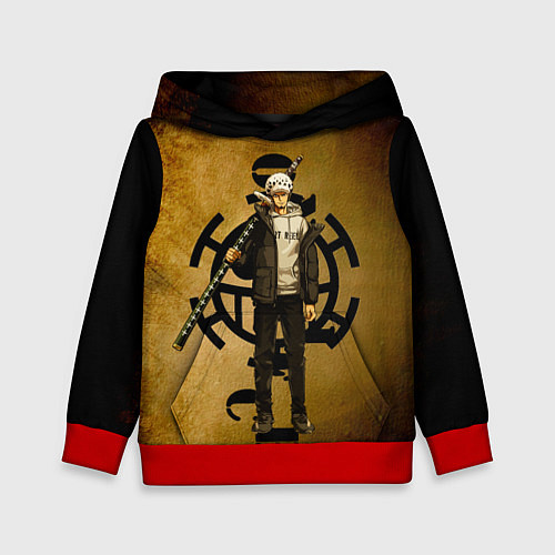 Детская толстовка Трафальгар Ло One Piece c нодати / 3D-Красный – фото 1