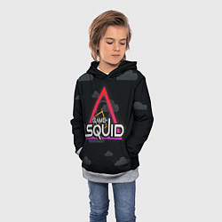 Толстовка-худи детская Игра в кальмара - SG, цвет: 3D-меланж — фото 2