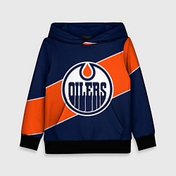 Толстовка-худи детская Эдмонтон Ойлерз Edmonton Oilers NHL, цвет: 3D-черный
