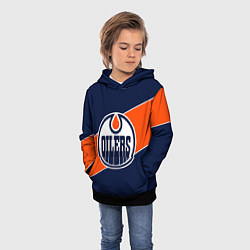 Толстовка-худи детская Эдмонтон Ойлерз Edmonton Oilers NHL, цвет: 3D-черный — фото 2