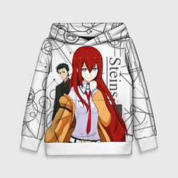 Толстовка-худи детская Врата Штейна SteinsGate, цвет: 3D-белый