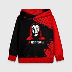 Толстовка-худи детская La Casa de Papel La Resistencia, цвет: 3D-красный