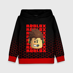 Толстовка-худи детская ROBLOX LEGO FACE УЗОР СОТЫ, цвет: 3D-красный