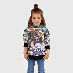 Толстовка-худи детская ПЕРСОНАЖИ GENSHIN IMPACT ЦВЕТНОЙ, цвет: 3D-черный — фото 2