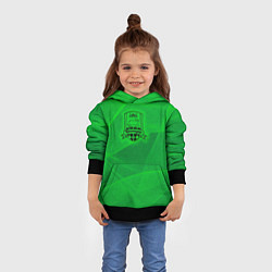 Толстовка-худи детская Краснодар lime theme, цвет: 3D-черный — фото 2