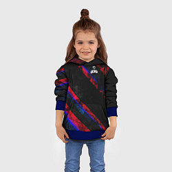 Толстовка-худи детская ЦСКА Dark Theme, цвет: 3D-синий — фото 2