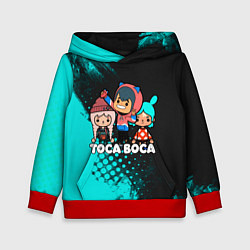 Толстовка-худи детская Toca Boca Рита и Леон, цвет: 3D-красный