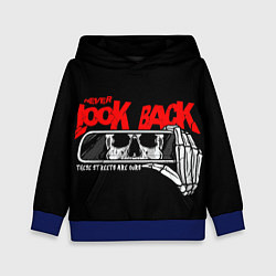 Толстовка-худи детская Никогда не смотри назад, цвет: 3D-синий