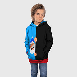 Толстовка-худи детская НОВЫЙ ГОД 2022 ДЕД МОРОЗ, цвет: 3D-красный — фото 2