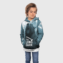 Толстовка-худи детская The Long Dark медведь, цвет: 3D-белый — фото 2