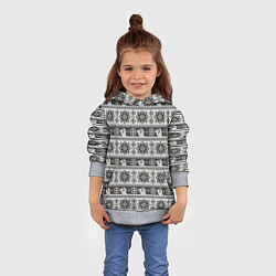 Толстовка-худи детская Squirrel Pattern, цвет: 3D-меланж — фото 2