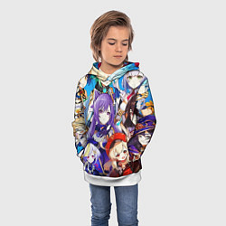 Толстовка-худи детская ГЕРОИ ИГРЫ GENSHIN IMPACT, цвет: 3D-белый — фото 2