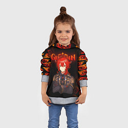 Толстовка-худи детская GENSHIN IMPACT ГЕНШИН ИМПАКТ ДИЛЮК, цвет: 3D-меланж — фото 2