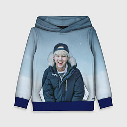 Толстовка-худи детская MIN YOONGI BTS WINTER, цвет: 3D-синий