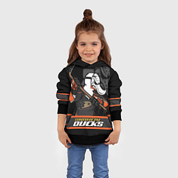 Толстовка-худи детская Анахайм Дакс, Anaheim Ducks, цвет: 3D-черный — фото 2