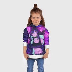 Толстовка-худи детская Тян Самурай, цвет: 3D-белый — фото 2