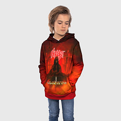 Толстовка-худи детская Живой огонь - Ария, цвет: 3D-красный — фото 2