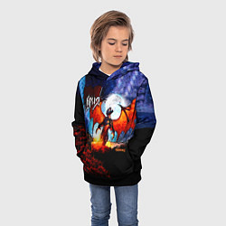Толстовка-худи детская Феникс - Ария, цвет: 3D-черный — фото 2