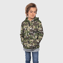 Толстовка-худи детская Камуфляж из Собак Camouflage, цвет: 3D-меланж — фото 2