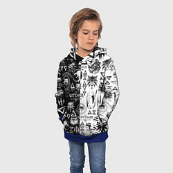 Толстовка-худи детская THE WITCHER LOGOOMBING ВЕДЬМАК ПАТТЕРН, цвет: 3D-синий — фото 2