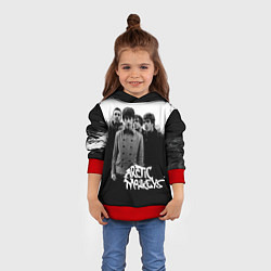 Толстовка-худи детская Группа Arctic monkeys, цвет: 3D-красный — фото 2