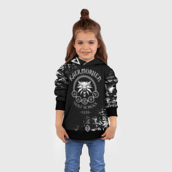 Толстовка-худи детская ВЕДЬМАК КАЕР МОРХЕН, ШКОЛА ВОЛКА, цвет: 3D-черный — фото 2