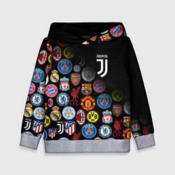 Толстовка-худи детская JUVENTUS LOGOBOMBING SPORT, цвет: 3D-меланж