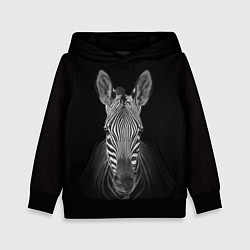 Толстовка-худи детская Зебраzebra, цвет: 3D-черный