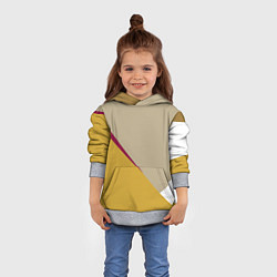 Толстовка-худи детская Линии На бежевом Фоне, цвет: 3D-меланж — фото 2