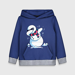 Толстовка-худи детская Dab Snowman in a scarf, цвет: 3D-меланж