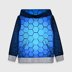 Толстовка-худи детская Неоновые 3D ПЛИТЫ, цвет: 3D-меланж