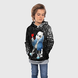 Толстовка-худи детская НОВОГОДНИЙ САНС UNDERTALE НОВЫЙ ГОД, цвет: 3D-меланж — фото 2