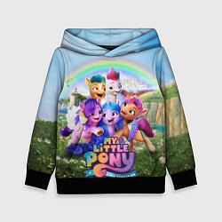 Толстовка-худи детская My Little Pony: A New Generation, цвет: 3D-черный