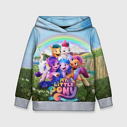 Толстовка-худи детская My Little Pony: A New Generation, цвет: 3D-меланж