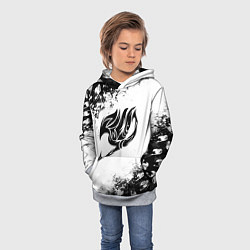 Толстовка-худи детская ХВОСТ ФЕИ ЧЁРНЫЙ СИМВОЛ FAIRY TAIL BLACK, цвет: 3D-меланж — фото 2
