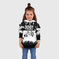 Толстовка-худи детская БЕНДИ И АЛИСА BENDY AND THE INK MACHINE, цвет: 3D-черный — фото 2