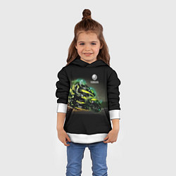 Толстовка-худи детская YAMAHA - famous racing team!, цвет: 3D-белый — фото 2