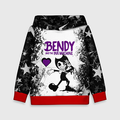 Детская толстовка HEART BENDY AND THE INK MACHINE / 3D-Красный – фото 1